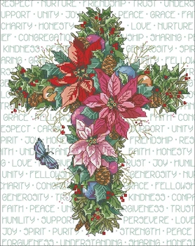 

cross stitch kits authentic Egyptian long-staple cotton from UNprinting kit with needle-free winter cross JAN 023-0558