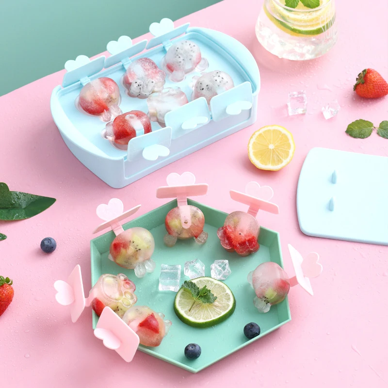 Diy Silicone Popsicle Mold Cartoon Ice Cube Maker Reusable Bpa-Free Ice Pop Ice Cream Mold With Lids And Sticks Outils Desserts - Image 4