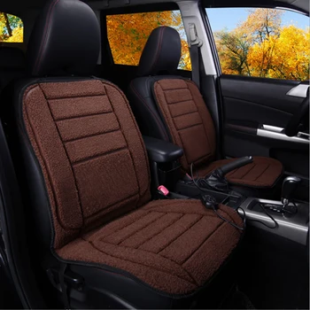 

12V Electric Heating Seat Pad Heated Car Seat Cover Cushion Winter Plush Heater Warmer Control Temperature