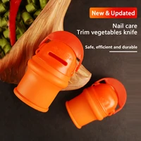 Finger Protector Silicone Thumb Knife Protector Gears Cutting Vegetable Harvesting Knife Pinching Plant Blade Scissors Gloves