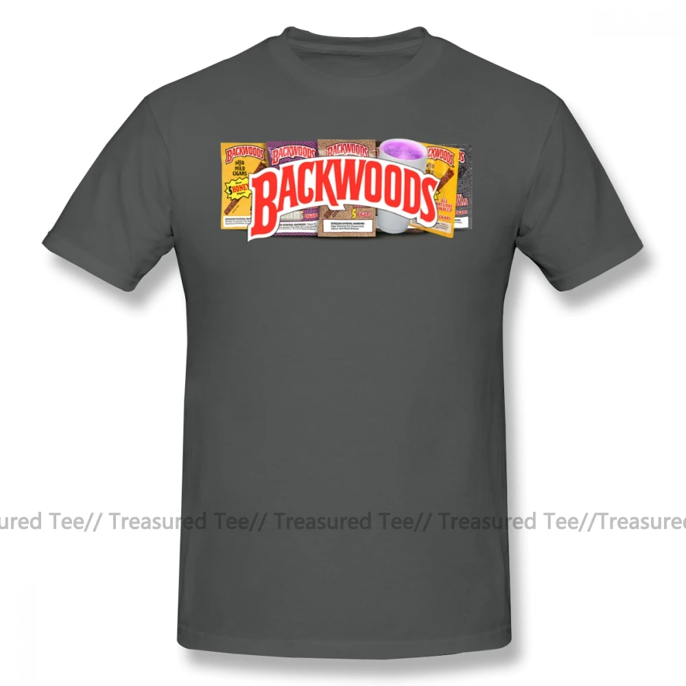 Backwoods футболка BACKWOODS винтажная рубашка хип-хоп Футболка мужская забавная футболка пляжная 100 процентная хлопчатобумажная футболка с рисунком - Цвет: Dark Grey