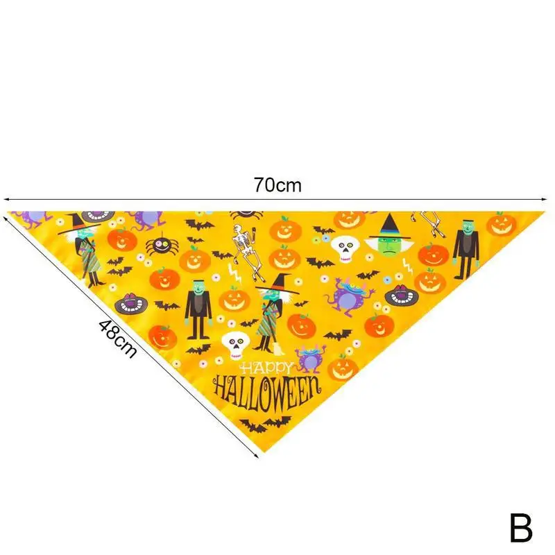 Домашнее животное Хэллоуин Рождество Слюна полотенце бандана нагрудники шарф собаки шейный платок костюм аксессуар для щенка кошки собаки треугольный шарф - Цвет: B