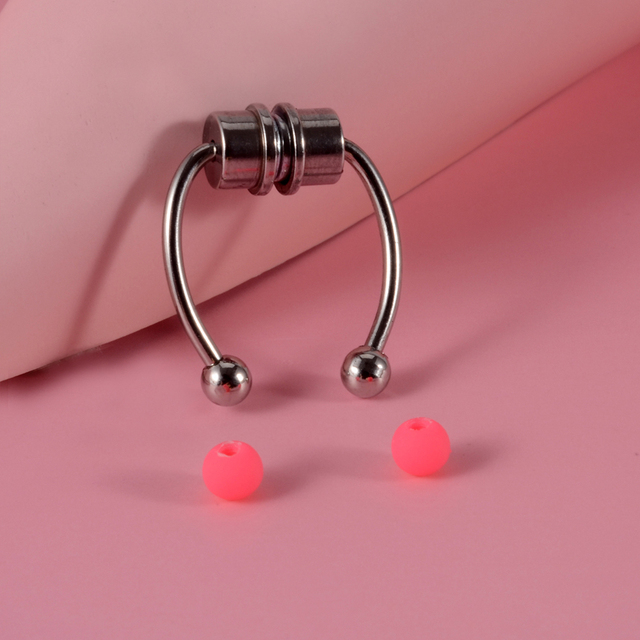Piercing Nose Ring Non Pierced Magnet Septum Hoop Horseshoe Magnetic Nose Ring Ear Clip Piercing Jewelry