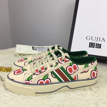 

fashionable Italy gujia gg cowhide leather flat shoes of 2020 pair of student sneakers high quality women's shoes