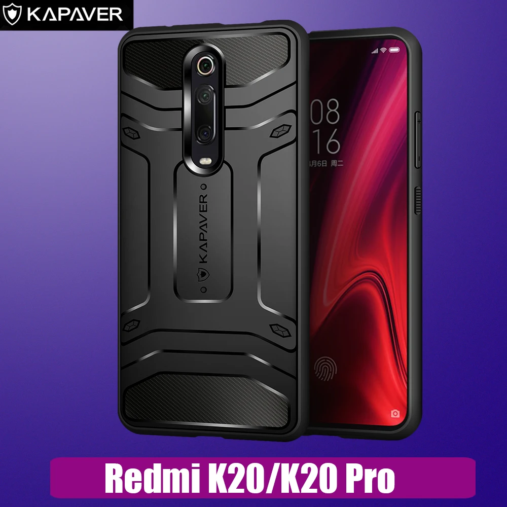 Прозрачный чехол KAPAVER для телефона Xiaomi Redmi note 8 K20/K20 Pro гибридный ударопрочный