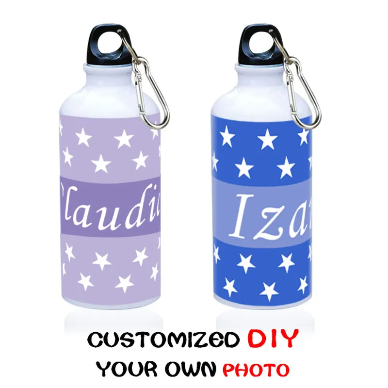 DIY photo print 500ml Aluminum Sports Water Bottles Cycling Camping Bicycle Bike Kettle Outdoor Riding drinking bottle | Дом и сад