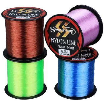 

Sougayilang 500m Nylon Fishing Line Durable Monofilament Main Line Super Strong Rock Sea Fishing Line Thread Bulk Spool 6 Colors