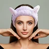 Cat Coral Fleece Head Bands for Women Cute Soft Hair Bows Headband Hairbands Wash Face Make Up Turbans Bandage Girls Accessories ► Photo 2/6