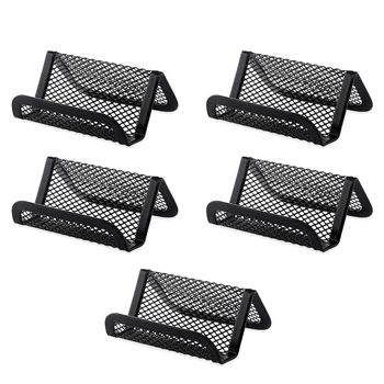 

Metal Mesh Business Card Holder for Desk Office Metal Business Card Stand Collection Organizer for Name Card, Capacity 50 Cards,