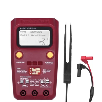 

Digital Transistor Tester SMD Components Diode Triode Resistor Capacitor Inductor ESR Meter Multimeter with Tweezers