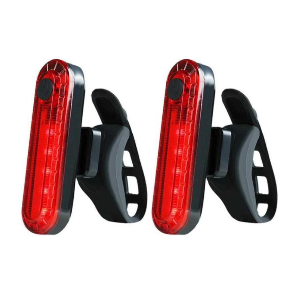 Bike Bicycle Cycling USB Rechargeable Front Rear Light 4  Modes LED Tail Lamp 