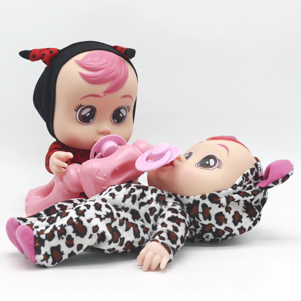 18 см 3D Силиконовая Кукла Reborn Cry Baby Высокое качество волшебные слезы куклы игрушки