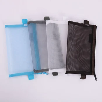 

Bag Gift 2020 Transparent Large Capacity Women Make Up Coin Case Drop Shipping Grid Zipper