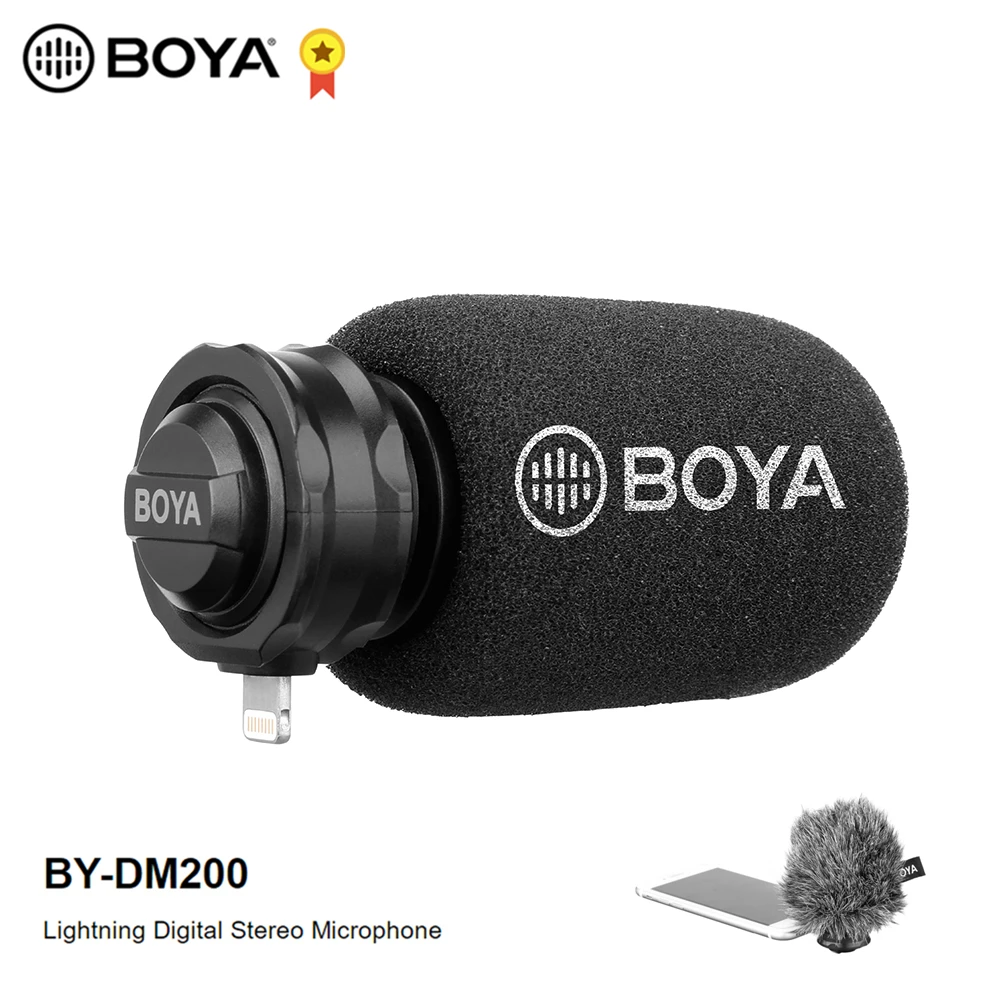 BOYA BY DM200 цифровой стерео кардиоидный конденсаторный микрофон сертифицированный