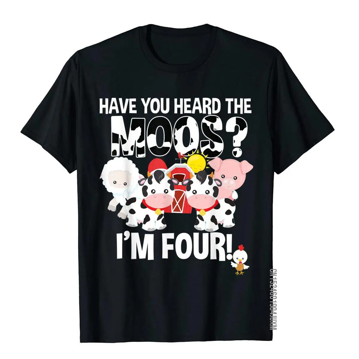 Have You Heard The Moos 4th Birthday Farm Animals 4 Shirt__97A3220black