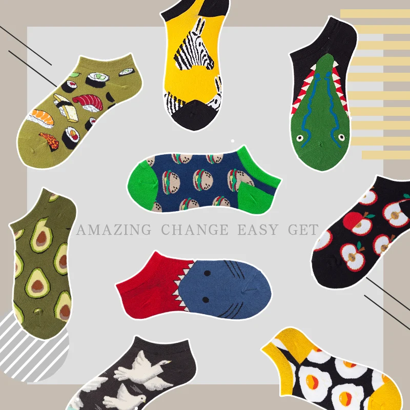 Street style ankle woman socks cotton Spring and Summer shortly fashionable wholesale 5 pairs a lots gift for men