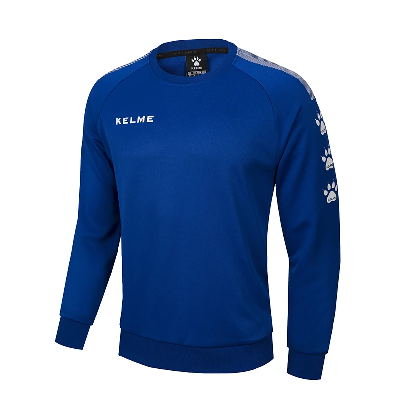 KELME, мужская спортивная толстовка с вырезом лодочкой, большой размер, длинный рукав, Повседневная Толстовка, тренировочный свитер, 3891370 - Цвет: Deep Blue