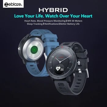 

Zeblaze HYBRID Smart Watch Wristwatch Heart Rate Blood Pressure Sleep Tracking Smart Timer Sports 5ATM Waterproof Men Smartwatch