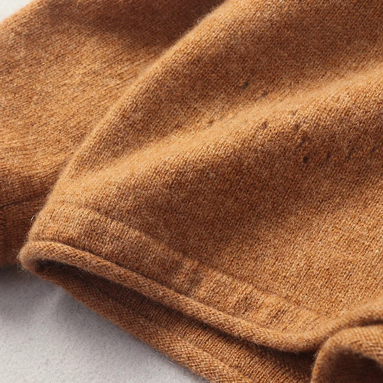 cashmere sweater winter new women half bead collar hedging long-sleeved sweater female cashmere