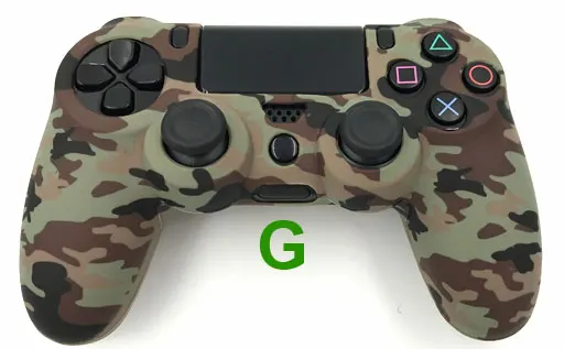 G Камуфляжный силиконовый гелевый резиновый мягкий чехол для Dualshock 4 Playstation 4 PS4 Pro Slim - Цвет: G