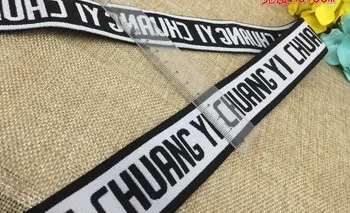 3.8-4cm Big Brand Elastic Knit Waistband with Logo Letter,DIY Accessories for Headbands,waistcoats,hats,pants,2 Yards A Lot