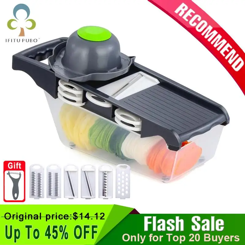 Мандолина из нержавеющей стали ручной слайсер для картофеля устройство резки