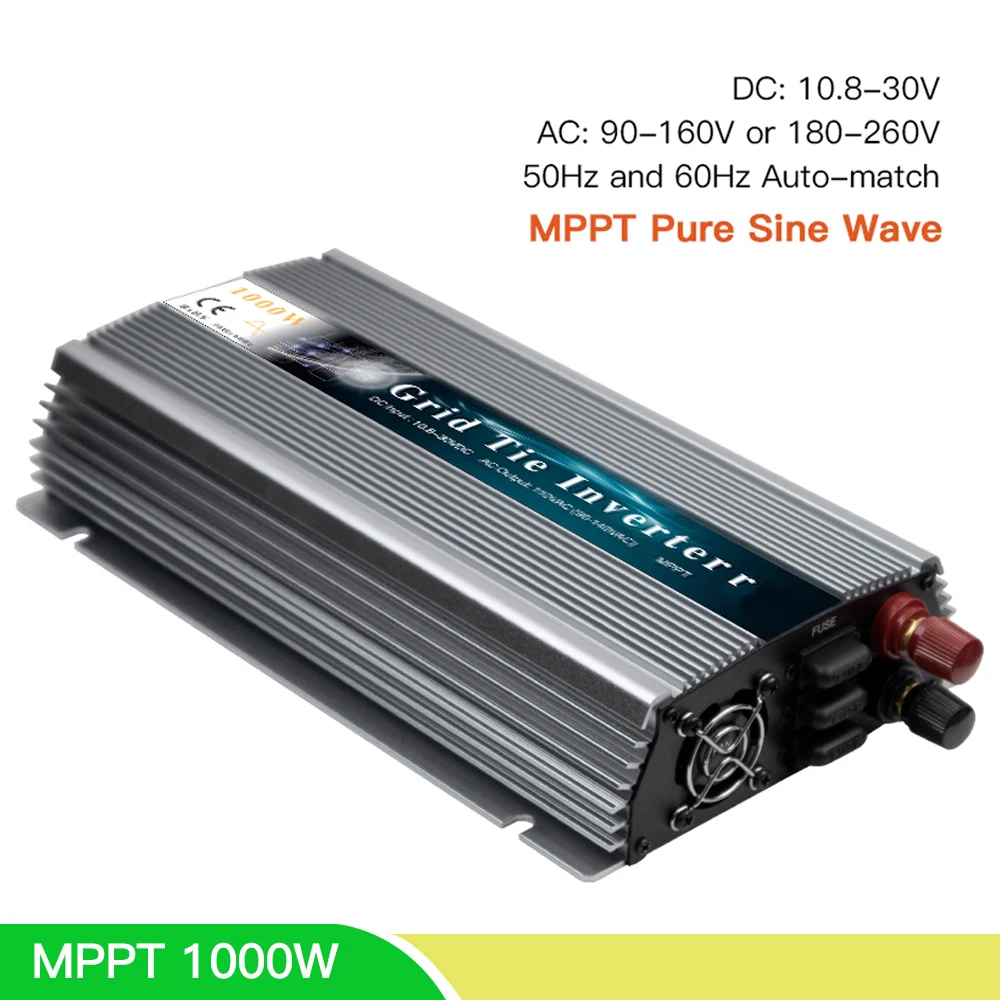 

1000W On Grid Tie Inverter Micro Solar MPPT Pure Sine Wave Inversor 12V 220V For Solar Panel Wind Power Car battery