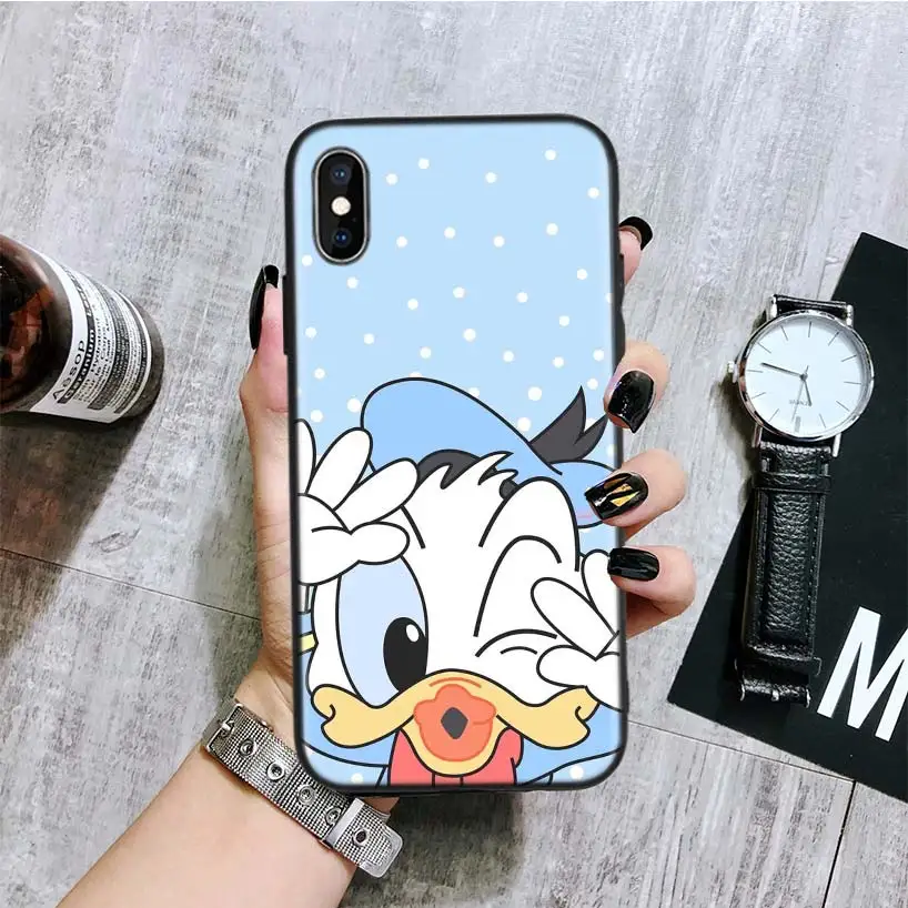Черный чехол для телефона с Минни Маус для Apple IPhone 11 Pro XS MAX XR 7 8 6 6S Plus X 10 Ten 5 5S SE Coque Shell - Цвет: BA182-8
