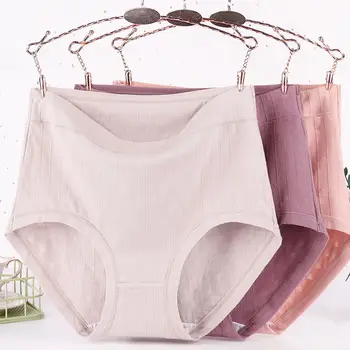 

3pcs/Lot Ultra Large Size XL-6XL Women's Panties Cotton High Waist Briefs Comfort Sexy Panty Intimates Female Underwear