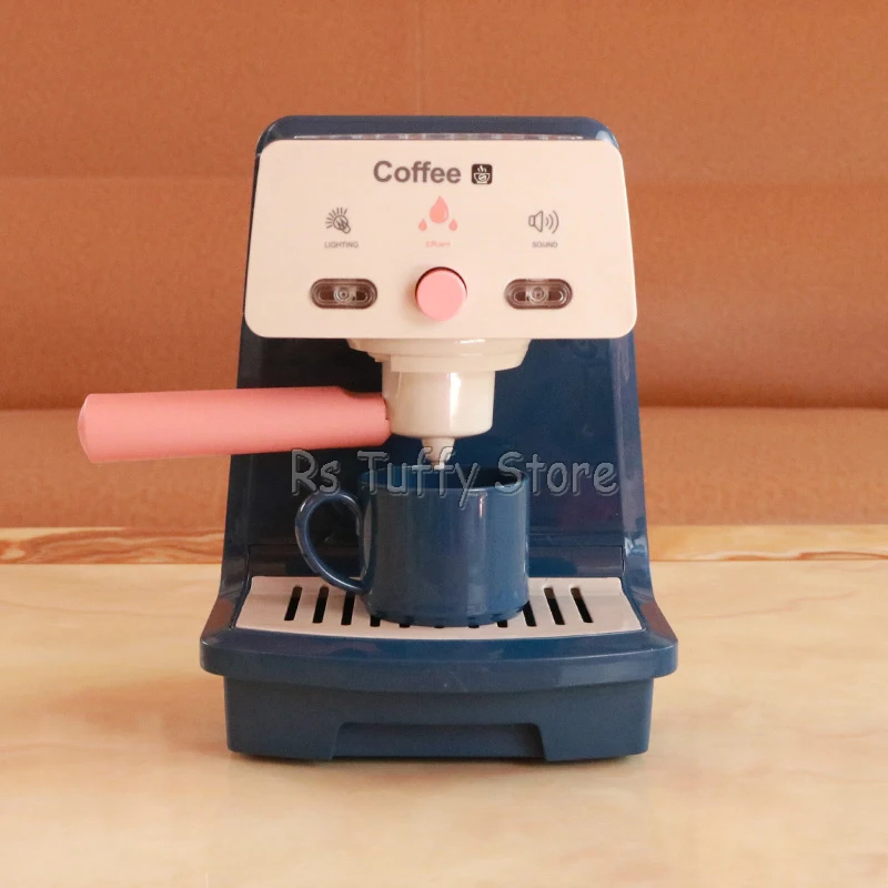 

Children Simulation Kitchen Electric Cooking Coffeemaker Toy Kids Pretend Play Water Coffee Machine Lighting Sound Girl Toys Set
