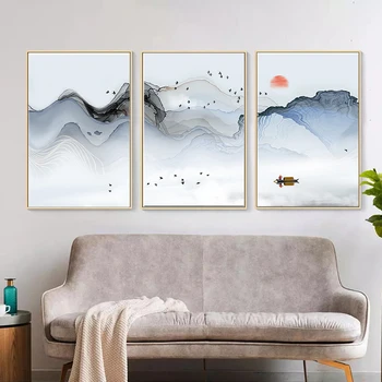 

Prints Art Wall Canvas Painting Modern Prints Nordic Abstract Mountain Posters Pictures Wall Decoration