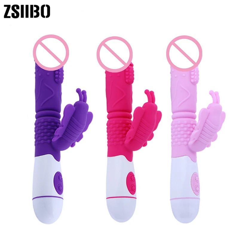 G Spot Dildo Vibrator for Women Dual Vibration Silicone Waterproof Female Vagina Clitoris Massager Sex Toys For Women