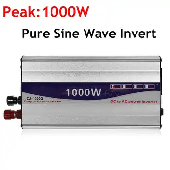 

1Set LED Display 1000W Pure Sine Wave Power Inverter 12V/ 24V To 110V Converter Transformer Power Supply