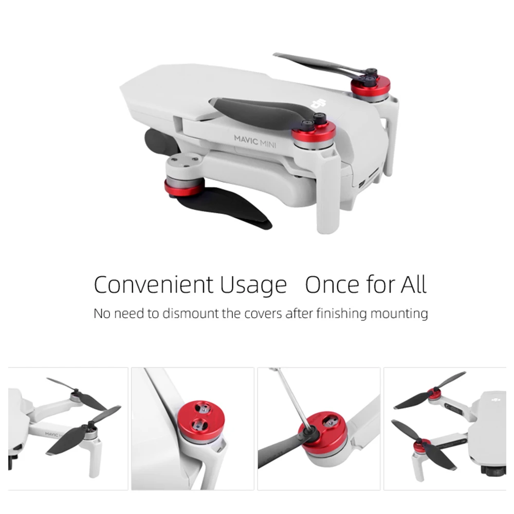 4 шт. крышка двигателя из алюминиевого сплава для DJI Mavic Mini пыле и Водозащита