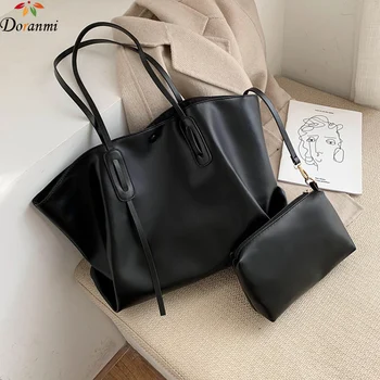 

DORANMI Casual Totes Shoulder Bags For Women 2020 PU Leather Composite Bags Female Solid Big Handbags Bolsos Mujer BG443