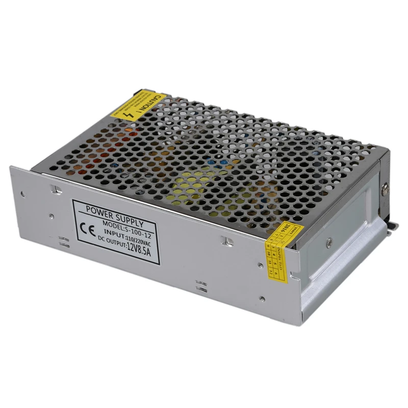 Top-100W драйвер питания светодиодный трансформатор DC 12V 8.5A для Ленточный светильник