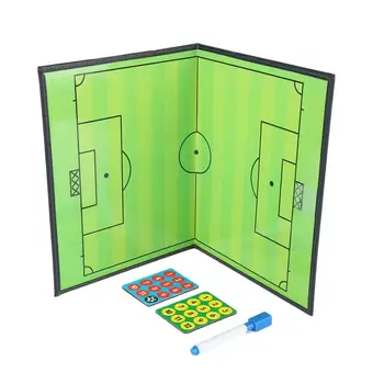 

UK Magnetic Football Tactics Board Coaching Tactic Training Board 32*44 Leather folding teaching board Team Sports Leather