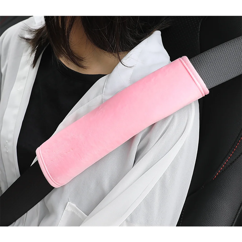Senya 2-Pack Leopard Print Seat Belt Covers - Soft Shoulder Pad For Comfort (6.5" X 6.5", Pink/Black) - View #6