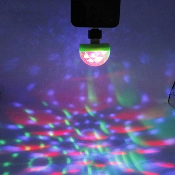 

Mini Disco Light Rotating USB Magic Ball Light RBG LED Lamp Portable Home Party Stage Light Random Color