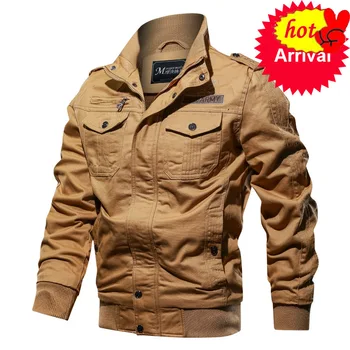 

Men Military Jacket Winter Bomber Jacket Coat Army Safari Cotton Pilot Jacket Autumn Fashion Casual Cargo Slim Fit Coat