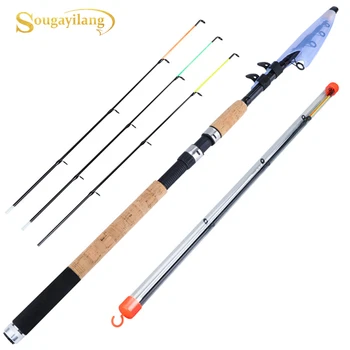 

Sougayilang Feeder Fishing Rod Telescopic Spinning/6 Sections Travel Rod 3.0 3.3 3.6m Pesca Carp Feeder 60-180g Pole Fish Tackle