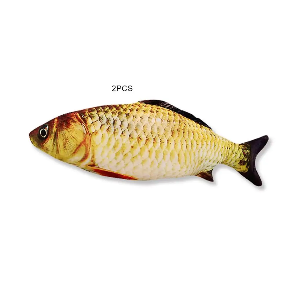 2PCS Новинка, забавная игрушка для кошки, мяты, рыбы, кошки, игрушка для питомца, кошки, имитация рыбы, товары для кошек, подушка для кошки, плюшевая игрушка для ползания - Цвет: 2PCS