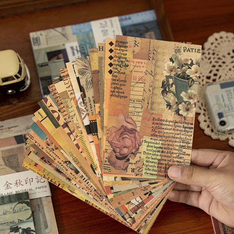 

20 pieces of antique Ins style memory fragment poster diary bullet DIY scrapbook material paper retro LOMO card