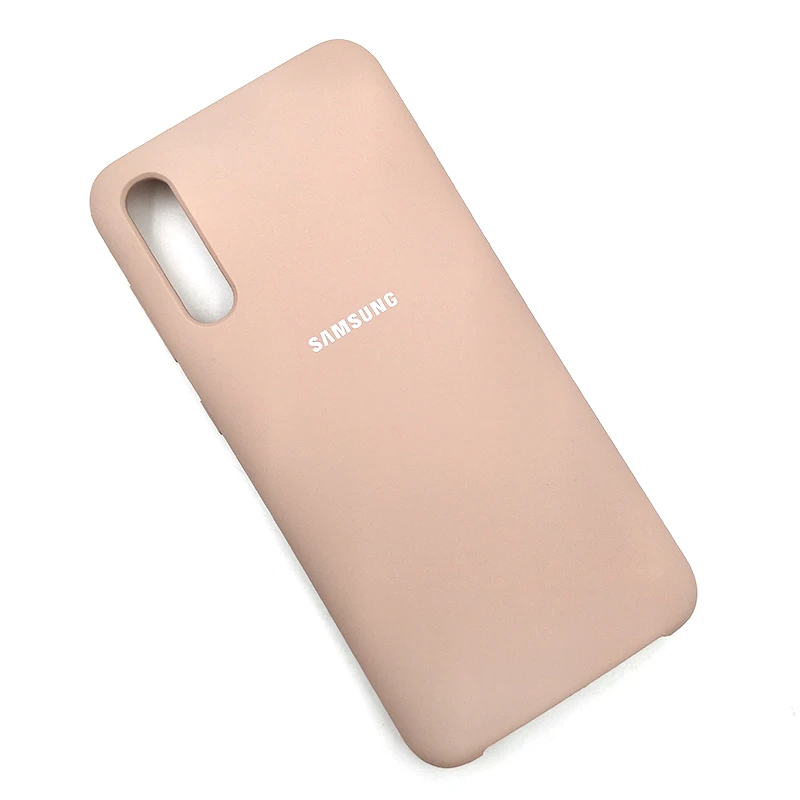 Жидкий силиконовый чехол для samsung Galaxy A50, мягкий шелковистый чехол для Galaxy a50 A505 A505F SM-A505F 6,4'' - Цвет: pink