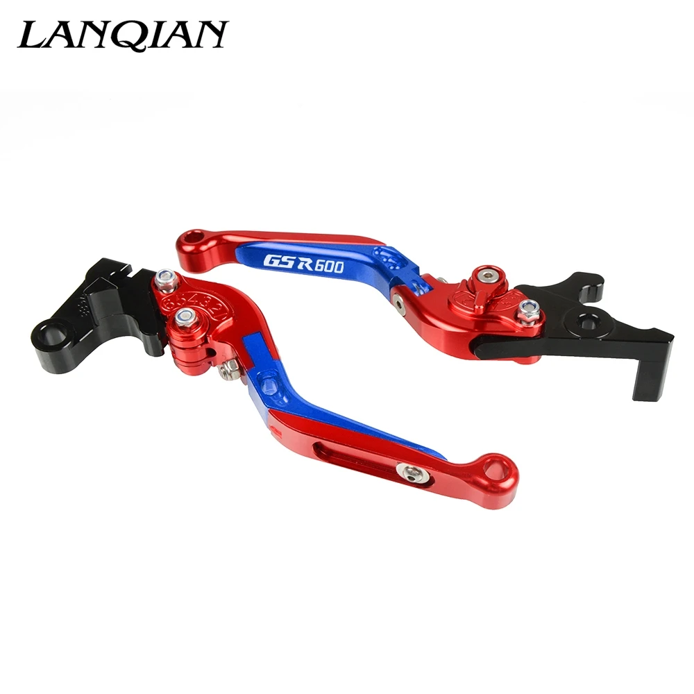 Для Suzuki GSR600 2006 2007 2008 2009 2010 2011 с логотипом аксессуары для мотоциклов CNC Регулируемые тормозные рычаги сцепления