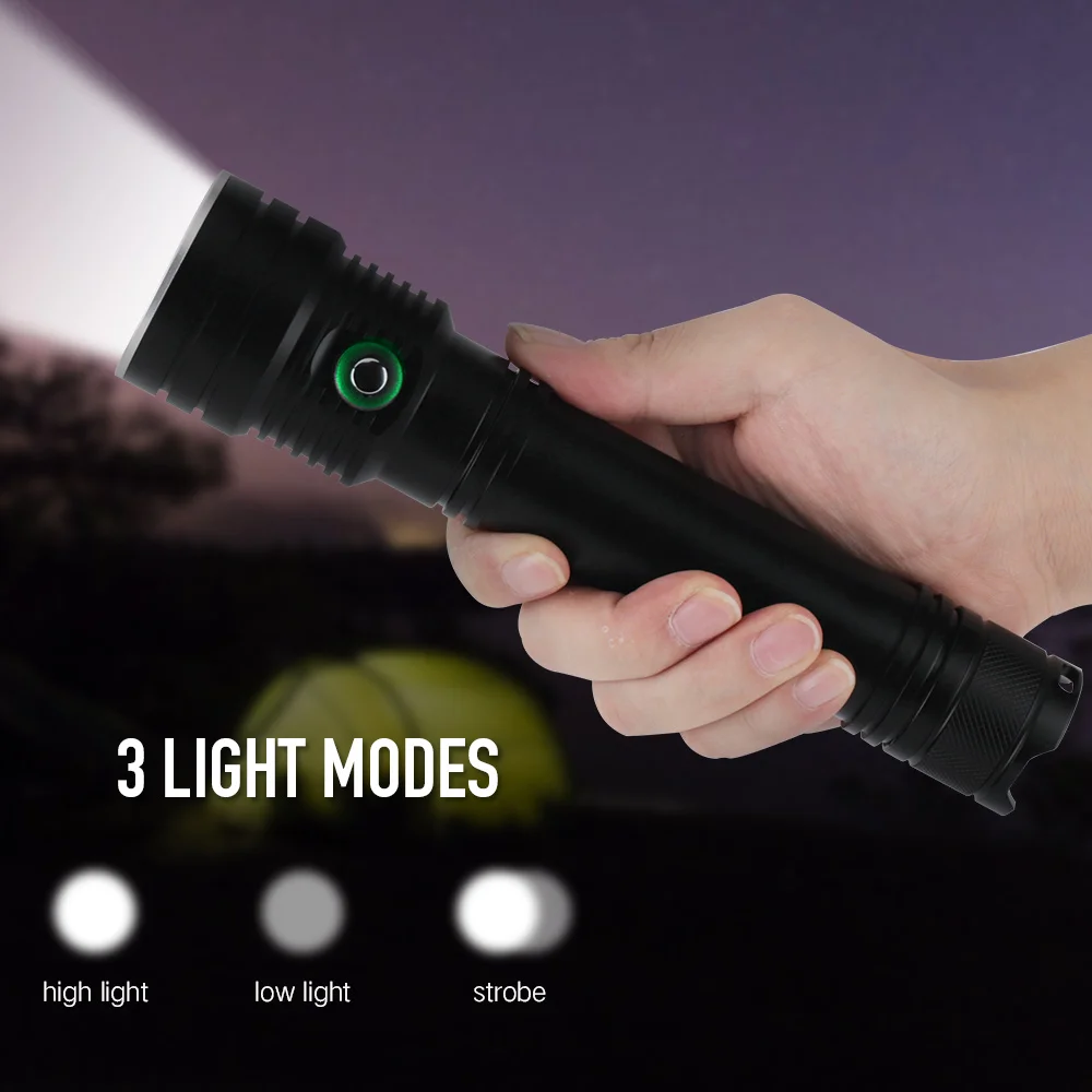 BORUiT D150 светодиодный светильник-вспышка для подводного плавания высокой мощности XHP50 2500LM фонарь для подводного плавания 50 м 3 режима фонарь 26650 подводный светильник
