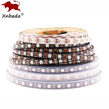 개별 주소 지정 가능 LED 스트립 라이트 테이프, SK6812 RGBW (유사 WS2812B), 4 in 1, 30/60/144 LED 픽셀/m, IP30 IP65 IP67 DC5V