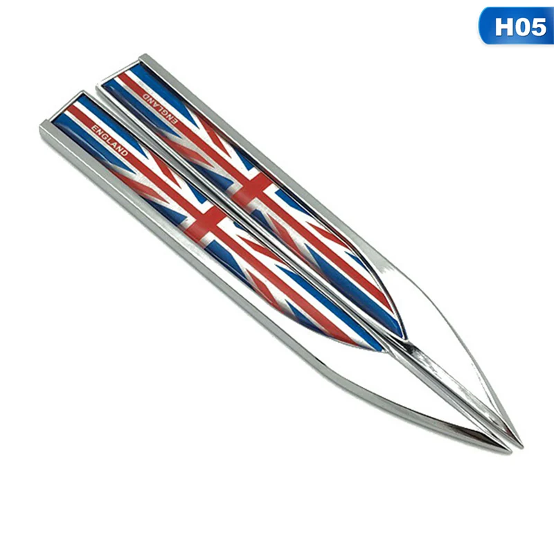 1Pair 3D Metal Car Wing Right & Left Side Badge Fender Emblem Car Sticker