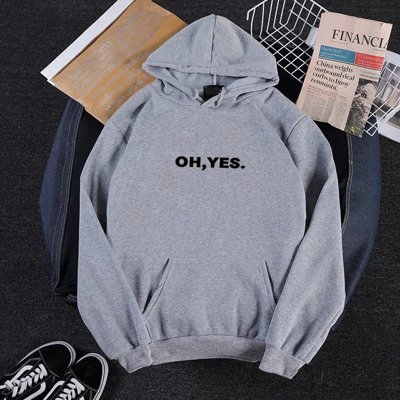 Beiyingni OH YES принт негабаритный свитшот для женщин 7 цветов BF с капюшоном Женская Толстовка повседневные винтажные худи шикарные горячие продажи спортивные костюмы