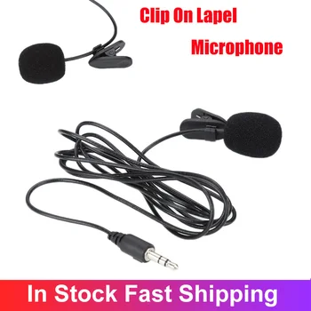 

1pcs Microphone Clip-on Lavalier Mini Audio 3.5mm Collar Condenser Lapel Microphone For SmartPhone Recording PC Laptop